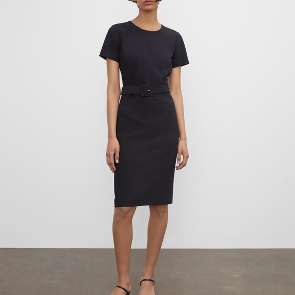 Tailored Short Sleeve Dress - New With Tags - NEVER WORN - Black